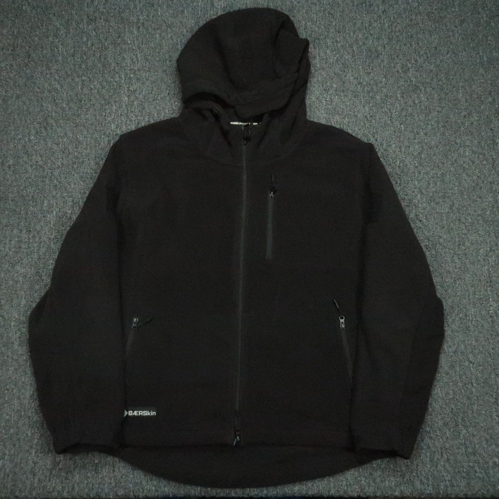 Baerskin Hoodie Mens 3XL Black Tactical Full Zip Pockets‎ Hooded Hiking
